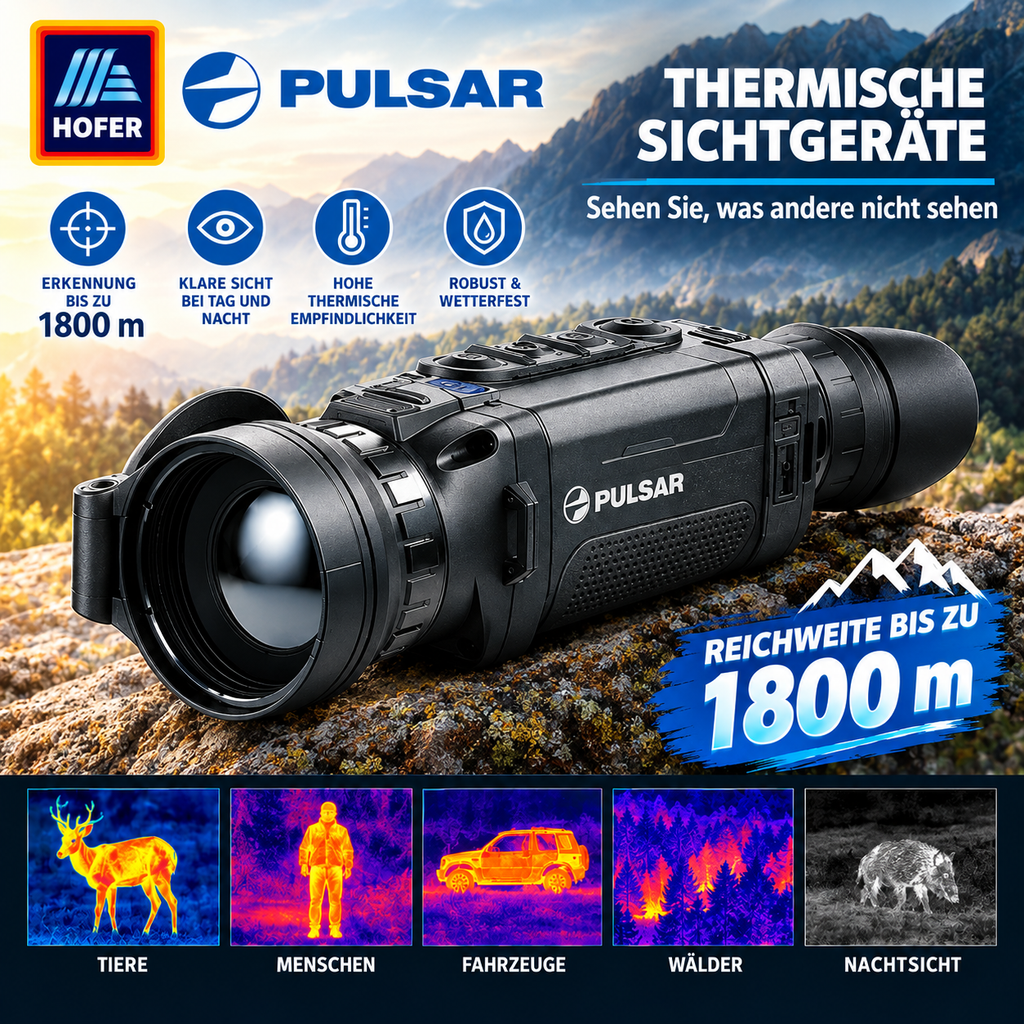 [Jahrhundert-Schnäppchen] Die Wärmebildkamera PULSAR Helion 2 XP50 ist um 95 % reduziert! Zu einem Wahnsinnspreis von nur 159 €!